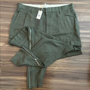 MNML Men’s Military Trouser Pants - Olive - Men’s Size 38